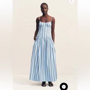 Shona Joy Saxon stripe dress